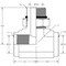World Wide Fittings Female O-Ring Boss to Female O-Ring Boss to Male O-Ring Boss Adjustable Tee 6832X04X04X04 - alternate 2